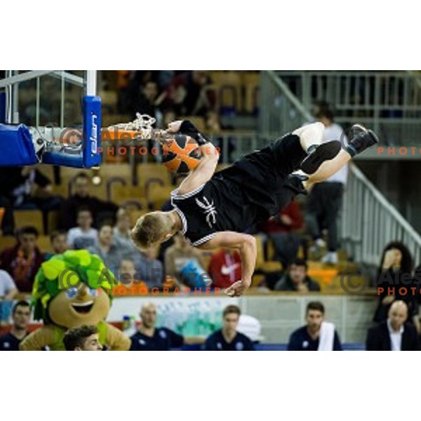 in action during Pokal Spar Final final basketball match between Sencur and SIXT Primorska, Tivoli, Ljubljana, Slovenia on February 18, 2018