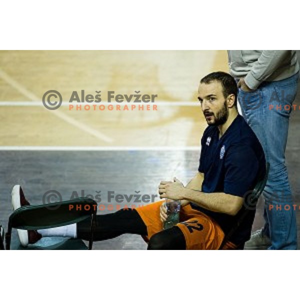 in action during Pokal Spar Final final basketball match between Sencur and SIXT Primorska, Tivoli, Ljubljana, Slovenia on February 18, 2018