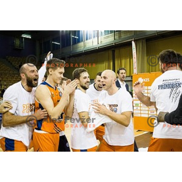 Sixt Primorska in action during Pokal Spar Final final basketball match between Sencur and SIXT Primorska, Tivoli, Ljubljana, Slovenia on February 18, 2018