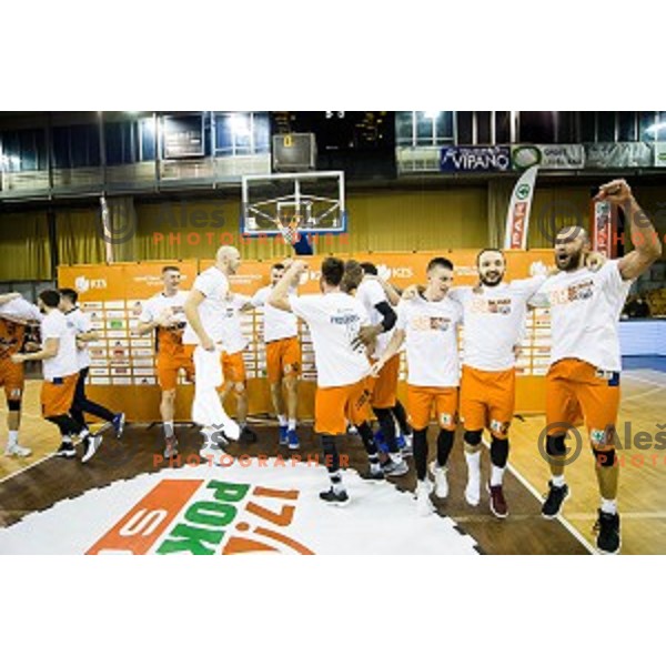 Sixt Primorska in action during Pokal Spar Final final basketball match between Sencur and SIXT Primorska, Tivoli, Ljubljana, Slovenia on February 18, 2018