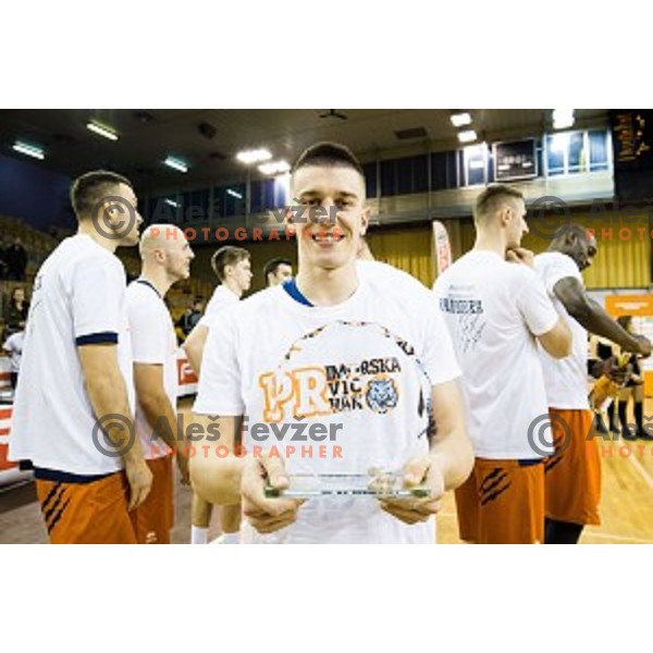 Matic Rebec in action during Pokal Spar Final final basketball match between Sencur and SIXT Primorska, Tivoli, Ljubljana, Slovenia on February 18, 2018