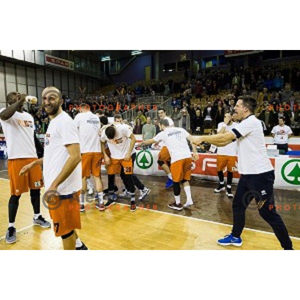 Sixt Primorska in action during Pokal Spar Final final basketball match between Sencur and SIXT Primorska, Tivoli, Ljubljana, Slovenia on February 18, 2018