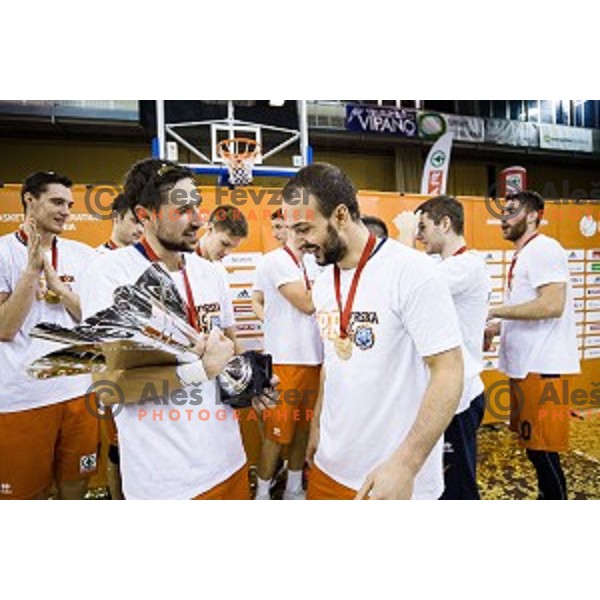Daniel Vujasinovic in action during Pokal Spar Final final basketball match between Sencur and SIXT Primorska, Tivoli, Ljubljana, Slovenia on February 18, 2018