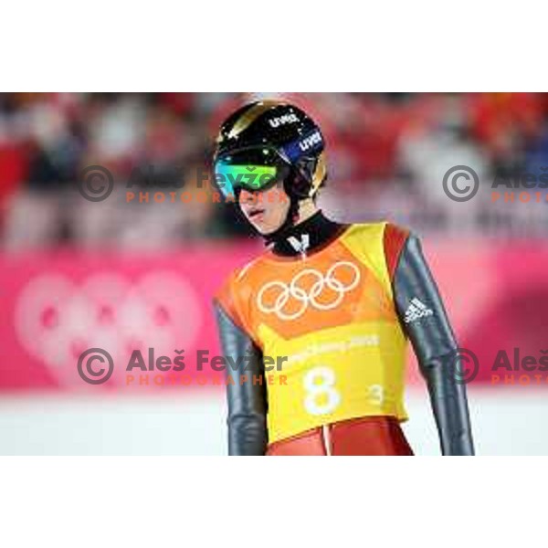 Tilen Bartol (SLO) at Ski jumping team competition on Large hill during PyeongChang 2018 Winter Olympic Games, South Korea on February 19, 2018