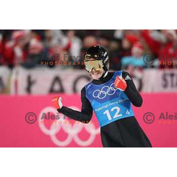 Robert Johansson (NOR) at Ski jumping team competition on Large hill during PyeongChang 2018 Winter Olympic Games, South Korea on February 19, 2018