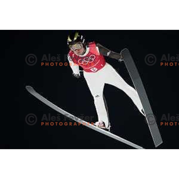 Jernej Damjan (SLO) at Ski jumping team competition on Large hill during PyeongChang 2018 Winter Olympic Games, South Korea on February 19, 2018