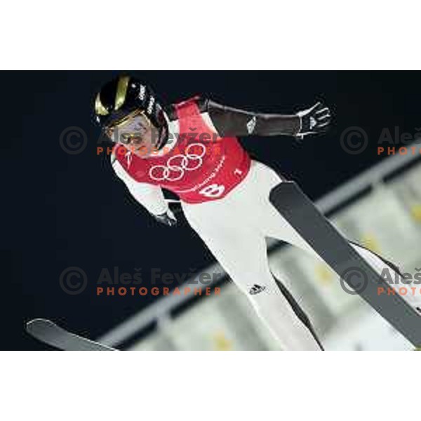 Jernej Damjan (SLO) at Ski jumping team competition on Large hill during PyeongChang 2018 Winter Olympic Games, South Korea on February 19, 2018
