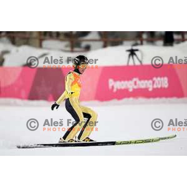 Noriaki Kasai (JPN) at Ski jumping team competition on Large hill during PyeongChang 2018 Winter Olympic Games, South Korea on February 19, 2018