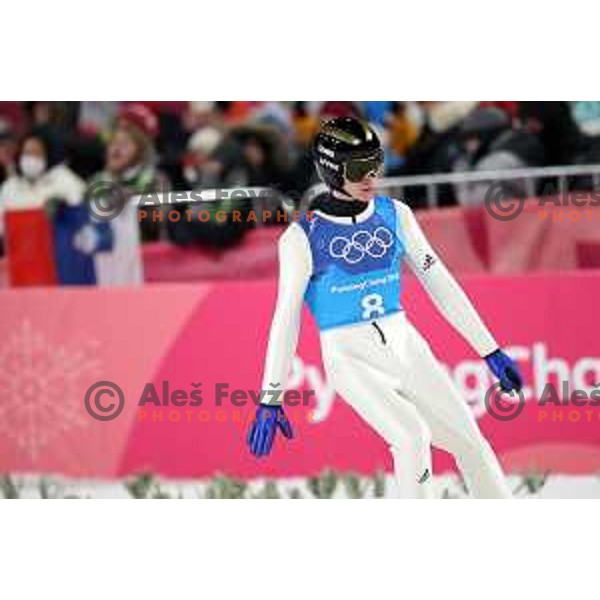 Peter Prevc (SLO) at Ski jumping team competition on Large hill during PyeongChang 2018 Winter Olympic Games, South Korea on February 19, 2018
