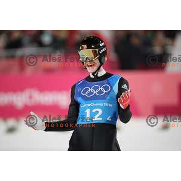 Robert Johansson (NOR) at Ski jumping team competition on Large hill during PyeongChang 2018 Winter Olympic Games, South Korea on February 19, 2018