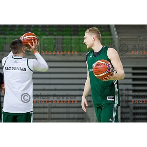 during training of the Slovenian basketball national team, Arena Stozice, Ljubljana, Slovenia on February 19, 2018