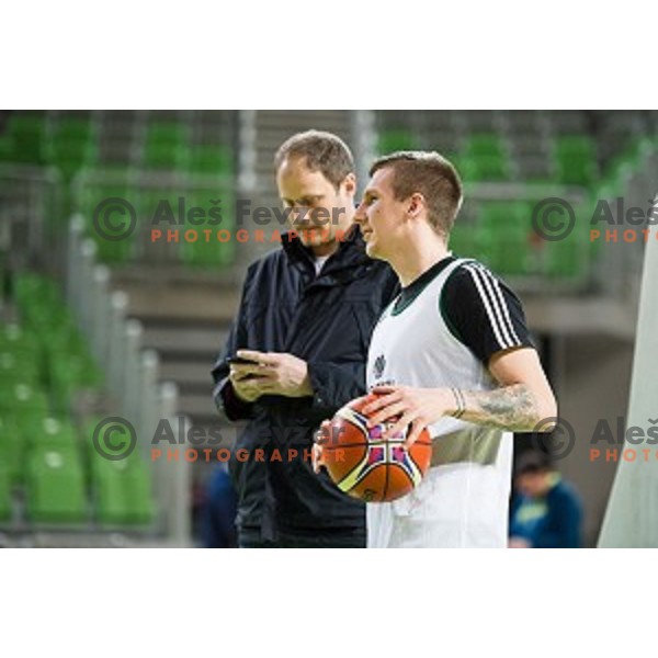 during training of the Slovenian basketball national team, Arena Stozice, Ljubljana, Slovenia on February 19, 2018