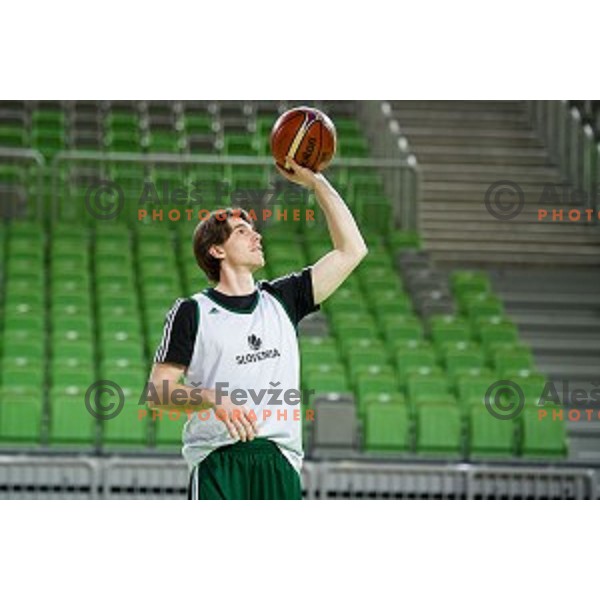 during training of the Slovenian basketball national team, Arena Stozice, Ljubljana, Slovenia on February 19, 2018