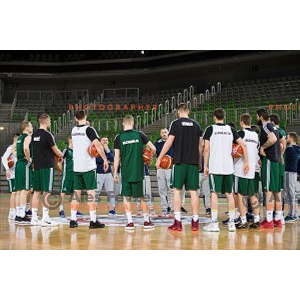 during training of the Slovenian basketball national team, Arena Stozice, Ljubljana, Slovenia on February 19, 2018
