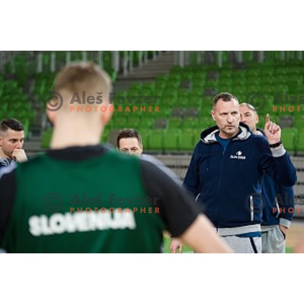 during training of the Slovenian basketball national team, Arena Stozice, Ljubljana, Slovenia on February 19, 2018