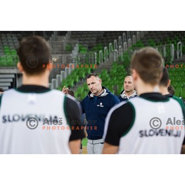 during training of the Slovenian basketball national team, Arena Stozice, Ljubljana, Slovenia on February 19, 2018