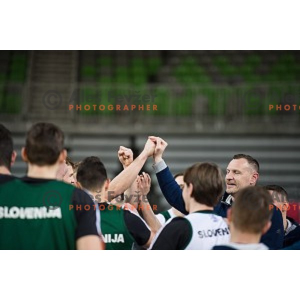 during training of the Slovenian basketball national team, Arena Stozice, Ljubljana, Slovenia on February 19, 2018