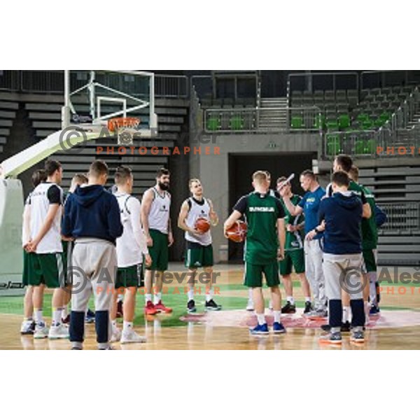 during training of the Slovenian basketball national team, Arena Stozice, Ljubljana, Slovenia on February 19, 2018