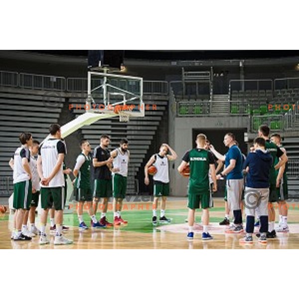 during training of the Slovenian basketball national team, Arena Stozice, Ljubljana, Slovenia on February 19, 2018