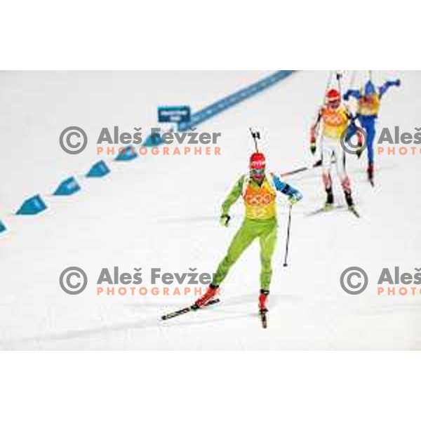 Klemen Bauer (SLO) competes in Biathlon Mix relay at Alpensia Biathlon Centre during PyeongChang 2018 Winter Olympic Games, South Korea on February 20, 2018