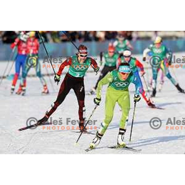 Anamarija Lampic (SLO) racing at Cross Country Ladies Team Sprint Free during PyeongChang 2018 Winter Olympic Games, South Korea on February 21, 2018