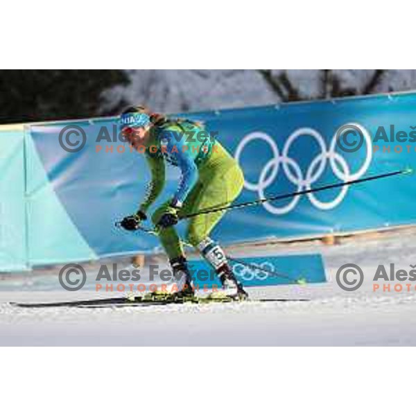 Anamarija Lampic (SLO) racing at Cross Country Ladies Team Sprint Free during PyeongChang 2018 Winter Olympic Games, South Korea on February 21, 2018