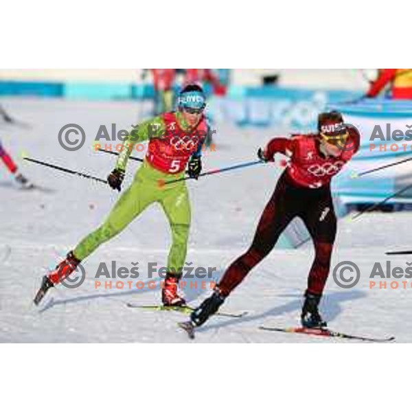 Alenka Cebasek (SLO) racing at Cross Country Ladies Team Sprint Free during PyeongChang 2018 Winter Olympic Games, South Korea on February 21, 2018