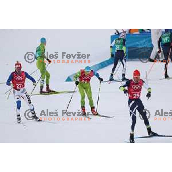 Miha Simenc competes at Cross Country Men\'s Team Sprint Free during PyeongChang 2018 Winter Olympic Games, South Korea on February 21, 2018