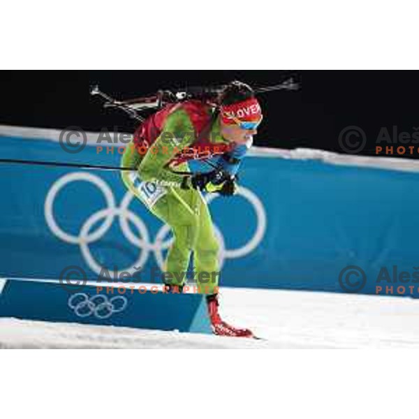 Miha Dovzan (SLO) competes in Biathlon Men\'s Relay at Alpensia Biathlon Centre during PyeongChang 2018 Winter Olympic Games, South Korea on February 23, 2018