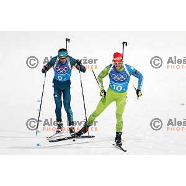 Lenart Oblak (SLO) competes in Biathlon Men\'s Relay at Alpensia Biathlon Centre during PyeongChang 2018 Winter Olympic Games, South Korea on February 23, 2018