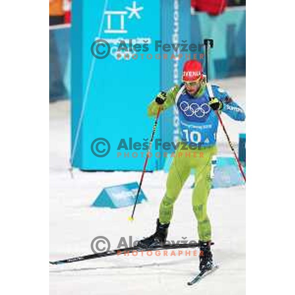 Lenart Oblak (SLO) competes in Biathlon Men\'s Relay at Alpensia Biathlon Centre during PyeongChang 2018 Winter Olympic Games, South Korea on February 23, 2018