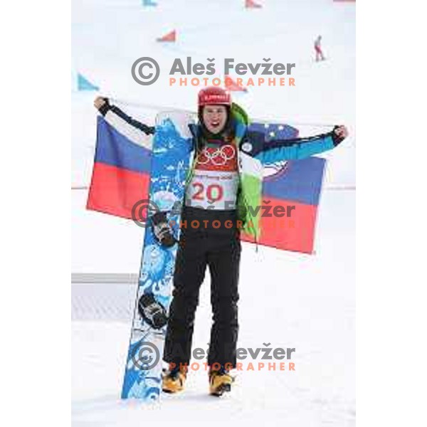 Zan Kosir (SLO) , Olympic bronze medalist of Snowboard Men\'s Parallel Giant Slalom at Phoenix Snow park during PyeongChang 2018 Winter Olympic Games, South Korea on February 24, 2018