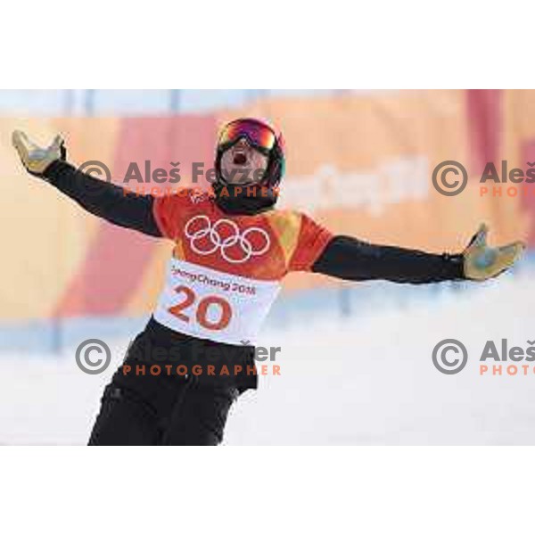Zan Kosir (SLO) , Olympic bronze medalist of Snowboard Men\'s Parallel Giant Slalom at Phoenix Snow park during PyeongChang 2018 Winter Olympic Games, South Korea on February 24, 2018