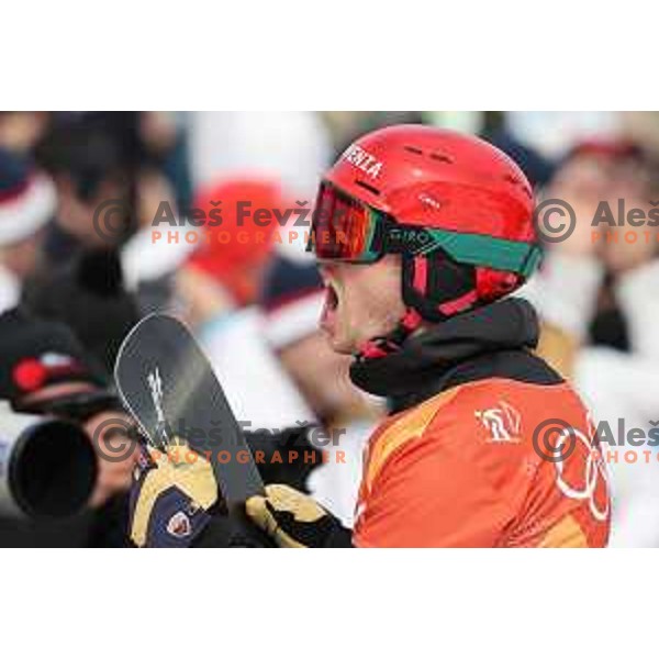 Zan Kosir (SLO) , Olympic bronze medalist of Snowboard Men\'s Parallel Giant Slalom at Phoenix Snow park during PyeongChang 2018 Winter Olympic Games, South Korea on February 24, 2018