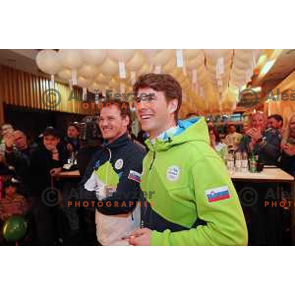 Zan Kosir (SLO) , Olympic bronze medalist of Snowboard Men\'s Parallel Giant Slalom at PyeongChang 2018 Winter Olympic Games, South Korea on February 24, 2018