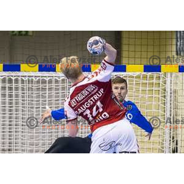 Celje’s Urban Lesjak (1) in action during EHF Champions League match between Celje PL and Aalborg, in Arena Zlatorog, Celje, on February 24, 2018