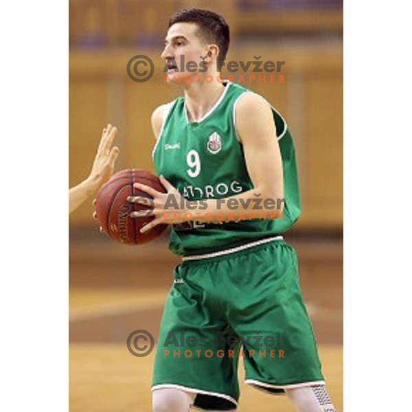 Nejc Baric of Zlatorog during Nova KBM league basketball match between Ilirija and Zlatorog Lasko in Tivoli Hall, Ljubljana, Slovenia on February 4, 2018
