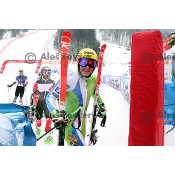 Stefan Hadalin during course training at Vitranc slope before AUDI FIS World Cup races in Kranjska gora, Slovenia on March 2, 2018
