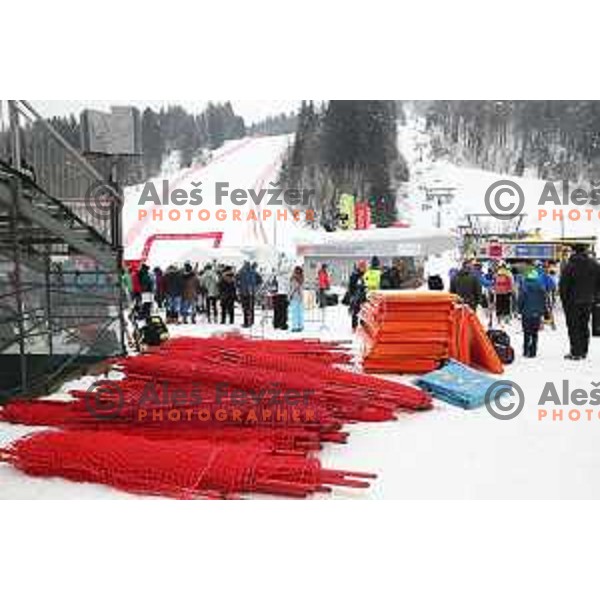 course training at Vitranc slope before AUDI FIS World Cup races in Kranjska gora, Slovenia on March 2, 2018