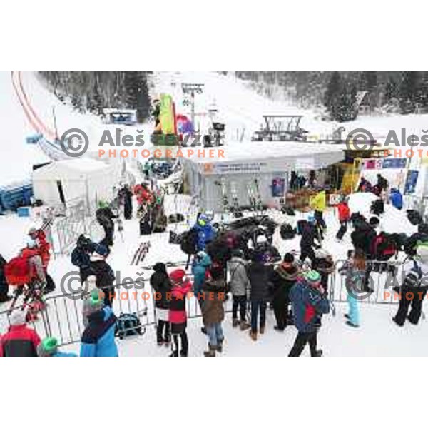 course training at Vitranc slope before AUDI FIS World Cup races in Kranjska gora, Slovenia on March 2, 2018