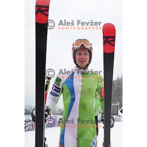 Zan Kranjec (SLO) during course training at Vitranc slope before AUDI FIS World Cup races in Kranjska gora, Slovenia on March 2, 2018