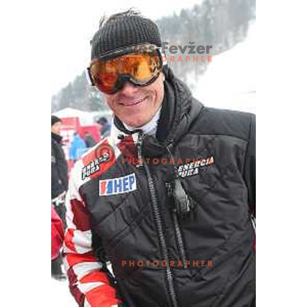 Ivica Kostelic during course training at Vitranc slope before AUDI FIS World Cup races in Kranjska gora, Slovenia on March 2, 2018