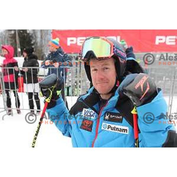 Ted Ligety (USA) during course training at Vitranc slope before AUDI FIS World Cup races in Kranjska gora, Slovenia on March 2, 2018