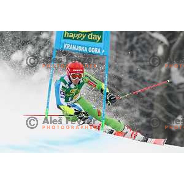 Zan Kranjec (SLO) races at AUDI FIS World Cup Giant Slalom for 57. Vitranc Cup in Kranjska gora, Slovenia on March 3, 2018