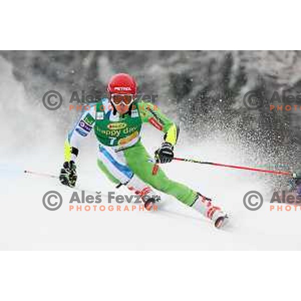 Zan Kranjec (SLO) races at AUDI FIS World Cup Giant Slalom for 57. Vitranc Cup in Kranjska gora, Slovenia on March 3, 2018
