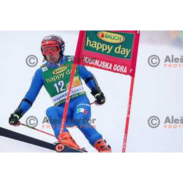 Florian Eisath (ITA) races at AUDI FIS World Cup Giant Slalom for 57. Vitranc Cup in Kranjska gora, Slovenia on March 3, 2018