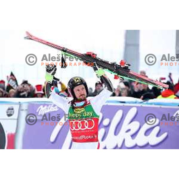 Marcel Hirscher (AUT), winner of AUDI FIS World Cup Giant Slalom for 57. Vitranc Cup in Kranjska gora, Slovenia on March 3, 2018