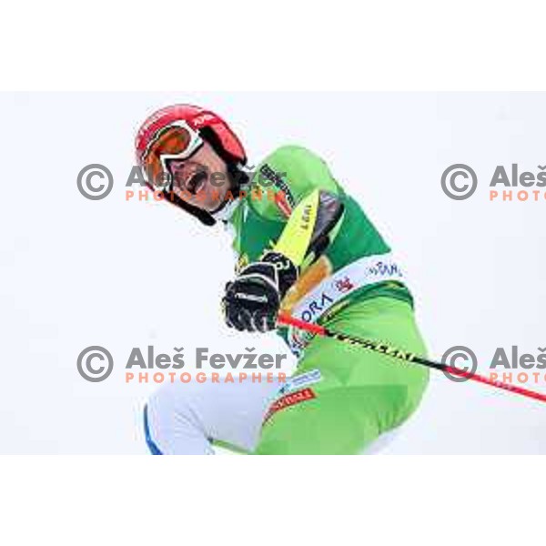 Zan Kranjec (SLO) races at AUDI FIS World Cup Giant Slalom for 57. Vitranc Cup in Kranjska gora, Slovenia on March 3, 2018