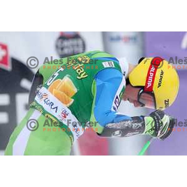 Stefan Hadalin (SLO) races at AUDI FIS World Cup Giant Slalom for 57. Vitranc Cup in Kranjska gora, Slovenia on March 3, 2018