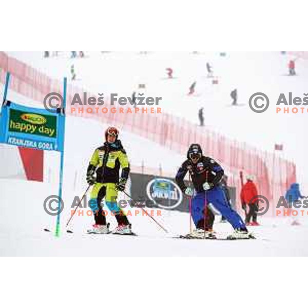 Zan Kranjec (SLO) during Course inspection before AUDI FIS World Cup Giant Slalom for 57. Vitranc Cup in Kranjska gora, Slovenia on March 3, 2018